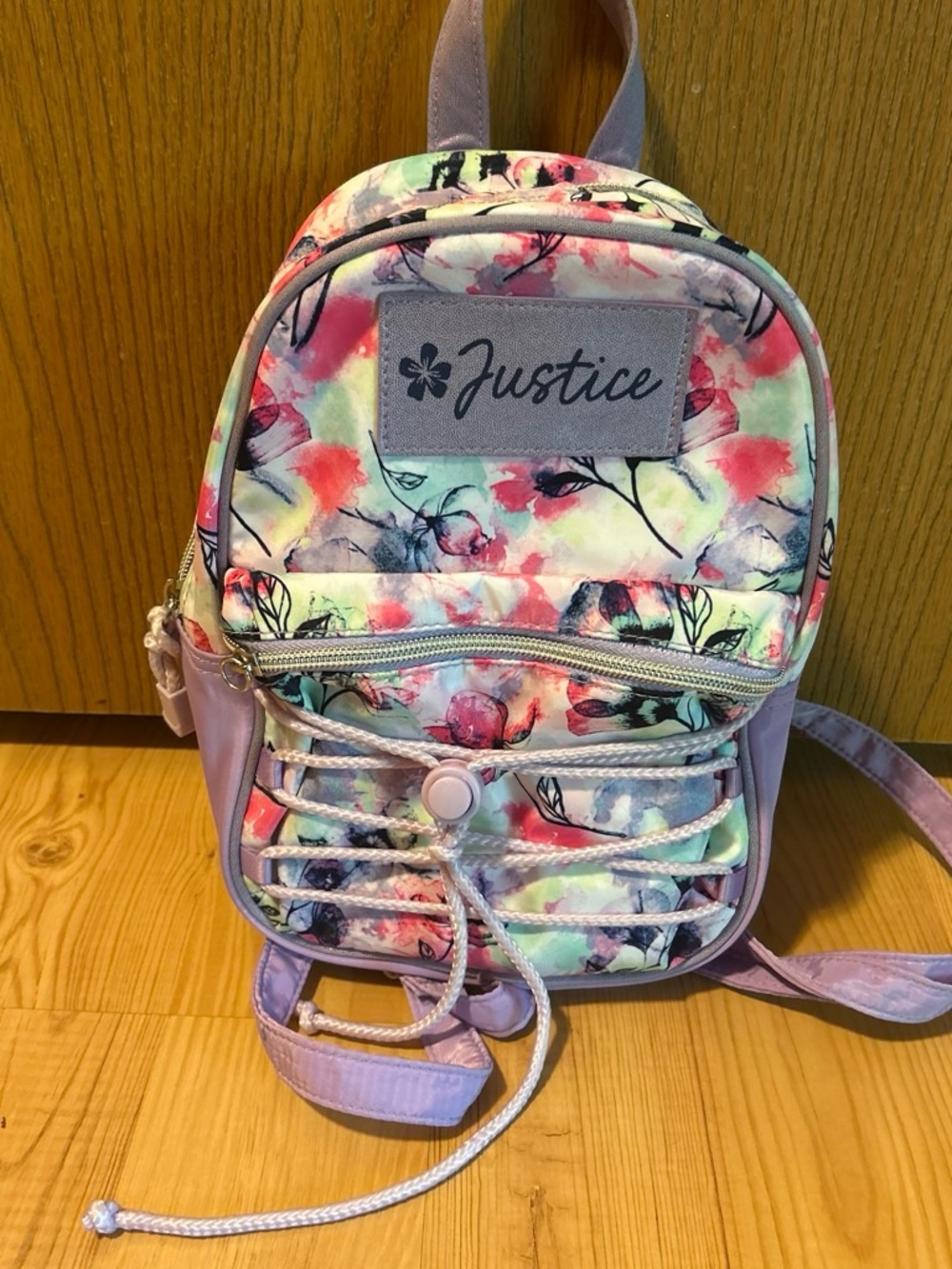 Justice Mini Floral Backpack in Pink, Mint & Lavender